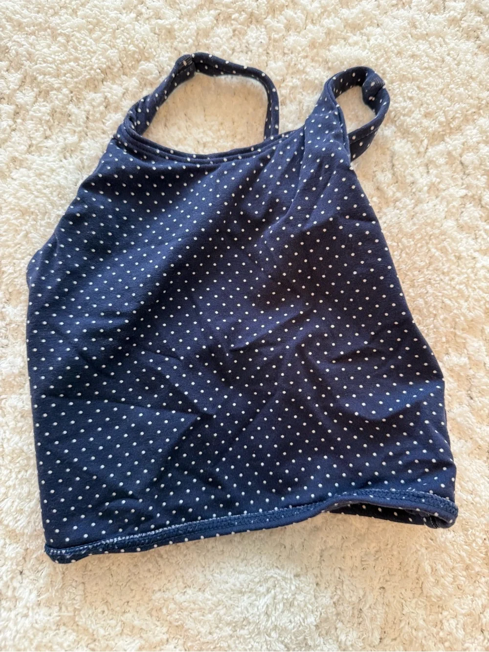 Ralph Lauren Navy and White Polka Dot Swim suit